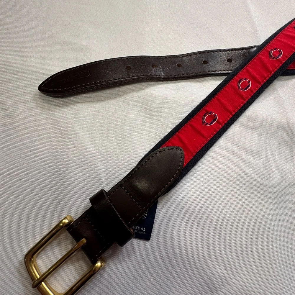 Vineyard Vines Men’s Ribbon Belt - Size 42 - Cincinnati Reds Edition